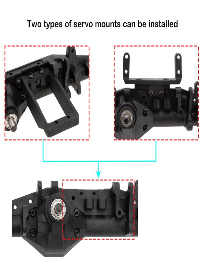 MEUS RACING محاور MEUS RACING 1/10 نايلون ISO مستقيمة مع ثقل موازن للمحور الأمامي لسيارات Axial Capra II SCX10 II وغيرها من سيارات الزحف التي يتم تجميعها يدويًا بمقياس 1/10 (مسافة عجلات Capra 224 مم) - Image 3